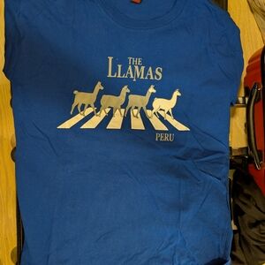 Blue 'The Llamas' Graphic T-Shirt